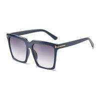 IKFGTJRE Occhiali da sole Moda Quadrati Occhiali da sole Donne Vintage Oversize T Donne Occhiali da Sole Gradiente Femminile Occhiali Uomo Oculos UV400, Con sacchetto e panno, Black Green Tea