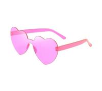 IKFGTJRE Occhiali da sole Occhiali da sole Jelly Color Rimless Cuore Occhiali di un pezzo Occhiali di colore abbagliante, 12, Taglia unica