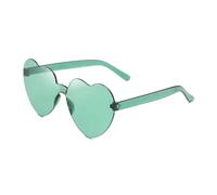 IKFGTJRE Occhiali da sole Occhiali da sole Jelly Color Rimless Cuore Occhiali di un pezzo Occhiali di colore abbagliante, 10, Taglia unica