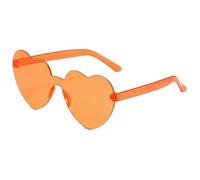 IKFGTJRE Occhiali da sole Occhiali da sole Jelly Color Rimless Cuore Occhiali di un pezzo Occhiali di colore abbagliante, 5, Taglia unica
