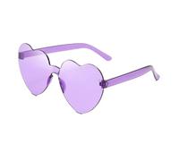 IKFGTJRE Occhiali da sole Occhiali da sole Jelly Color Rimless Cuore Occhiali di un pezzo Occhiali di colore abbagliante, 11, Taglia unica