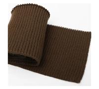 IKFGTJRE Polsini Elastici a Costine 12 cm Maglia Sottile e Morbida in Lana Elasticizzata a Coste Maglione Scollo Polsini Orlo allungabile Accessori di Abbigliamento Fai-da-Te per Cucire(Coffee)