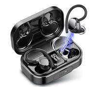 IKG Cuffie Bluetooth Sport, Auricolari Bluetooth 5.3 Bassi Profondi,120 ore di Riproduzione Cuffie Wireless Cancellazione Rumore con 4 mic,Auricolari Sportivi con Display a LED, IPX7