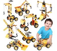 iKidiki Giocattoli STEM per auto da costruzione, 5-10 anni, regali di compleanno