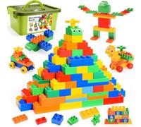 iKidiki Giochi Bambini 2 3 4 5 6 Anni, Costruzioni per Bambini 2 3 Anni Set di Grandi Blocchi da Costruzione Duplo 2-5 Anni Bambino Regalo di Natale