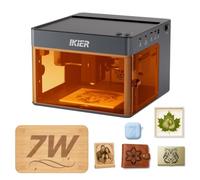 IKIER FLEX-7W Incisore Laser a Diodo 7W Classe 1, Macchina Incisione | Sicurezza Classe 1, laser 7W di precisione (0,06mm), 10.000 mm/min CoreXY. App AtomStack & LightBurn per legno e metallo.