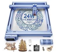 IKIER K1 Pro Incisore Laser, 24W Macchina Taglio Laser, Incisione Laser con Assistenza Pneumatica Automatica, Asse Z Intelligente, Taglio Sommerso, Incisione Offline per Legno, Metallo, Acrilico