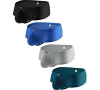 iKingsky Gonfiamento Boxer Cattivo per gli Uomini Sexy Brasiliano Intimo Schienale Bassa Vita Pouch Tanga Mutande, Confezione da 4, M