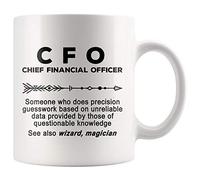 IKJHG Tazza CFO Chief Financial Officers Coffee Joke Gag Cup - Definizione Significato del Mondo Best Boss CEO Assistant Divertente Regalo 325 ml