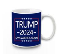 IKJHG Tazza Trump for President, Donald Trump 2024 Save America Again, tazza Trump 2024, Trump per il presidente degli Stati Uniti, 325 ml, blu