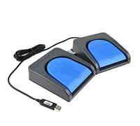 iKKEGOL 2022 Pedale di controllo a doppio interruttore USB 2022 - Programma pedale a 2 tasti - Tastiera del computer personalizzata - Mouse - Azione HID (pedale blu)