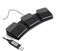 iKKEGOL Aggiornato USB Tripla Pedale Controllo Interruttore Meccanico 3 Tre Tasti Pedale Programma Tastiera del Computer Personalizzata Mouse Trascrizione Gioco Programmabile Musica Page Turner Azione