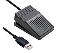 iKKEGOL Pedale USB, interruttore a pedale singolo USB, controllo del gioco, interruttore a pedale programmabile con una chiave, tastiera mouse per videogiochi, push to talk, trascrizione HID
