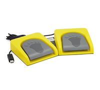 iKKEGOL USB Doppio 2 Pedale Interruttore di Controllo Pedale Video Gioco Personalizzato Tastiera PC Multimedia Chiave Free Drive HID per Push to Talk Giallo