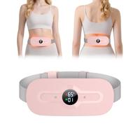 iklestar - Cuscinetti termici per alleviare il dolore mestruale, ricaricabile, con sei modalità di calore e massaggio, cintura riscaldante elettrica portatile, regalo per donne, adolescenti, rosa