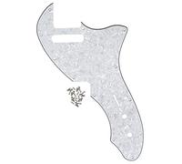 IKN 12 fori per viti Piastra antigraffio per battipenna TL Thinline riedizione adatta per TL TE Thinline 69 RI USA originale fabbricata negli Stati Uniti, 4 STi White Pearl