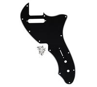 IKN 12 fori per viti Piastra antigraffio per battipenna TL Thinline riedizione adatta per TL TE Thinline 69 RI USA originale fabbricata negli Stati Uniti, 3 STi nero