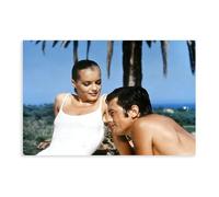 IKNBQIZH Poster di Romy Schneider e Alain Delon (4) su tela, decorazione artistica da parete per soggiorno, camera da letto, 30 x 45 cm