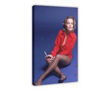 IKNBQIZH Poster su tela con attrice Romy Schneider (1), decorazione artistica da parete per soggiorno, camera da letto, 60 x 90 cm