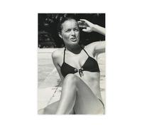 IKNBQIZH Poster su tela con attrice Romy Schneider (17), decorazione artistica da parete per soggiorno, camera da letto, 50 x 75 cm