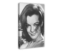 IKNBQIZH Poster su tela con attrice Romy Schneider (8), decorazione artistica da parete per soggiorno e camera da letto, 40 x 60 cm