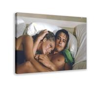 IKNBQIZH Poster su tela di Romy Schneider e Alain Delon, decorazione artistica da parete per soggiorno, camera da letto, 20 x 30 cm