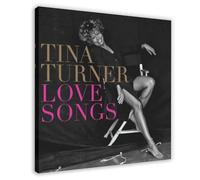 IKNBQIZH Poster su tela di Tina Turner con canzoni d'amore, decorazione per camera da letto, ufficio, camera da letto, regalo, 50 x 50 cm