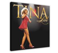 IKNBQIZH Tina Turner Tina Live Album Poster su tela, decorazione artistica da parete per soggiorno e camera da letto, 40 x 40 cm