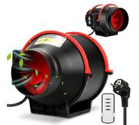 Ikodm 150 mm Ventola Aspirazione, Ventola Estrazione Ventilatore del Condotto con controllore di velocità variabile, 540 m3/h Estrattore Aria per bagno, WC, cucina, serra (GOL-8857-M1c)
