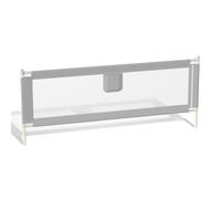 Ikodm Griglia di protezione per letto per bambini, 200 cm, altezza regolabile da 64 a 96 cm, protezione contro le cadute, per lettino, per bambini, sicura, facile da montare, grigio