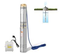 Ikodm Pompa per fontana profonda, 1100 W, 4000 l/h, 939 mm, in acciaio inox, pressione 8,1 bar, altezza massima di mandata 81 m, max. 35 °C, per alloggiamento di pozzi da 4 pollici o superiore