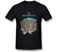 IKOKO Blue Oyster Cult Fire of Unknown Origin Unisex 100% Cotton Short-Sleeve T-Shirts Black XXL