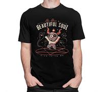 IKOKO Cool Baphomet Leisure Satan Demon Occult Goat You Have A Beautiful Soul Unisex 100% Cotton Short-Sleeve T-Shirts Black XXXL