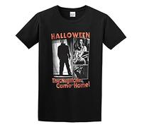 IKOKO Halloween Horror Movie Stills The Night He Came Home Unisex 100% Cotton Short-Sleeve T-Shirts Black M