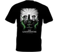 IKOKO Lighthouse V3 Movie Poster Willem Dafoe Robert Pattinson Unisex 100% Cotton Short-Sleeve T-Shirts Black XXL
