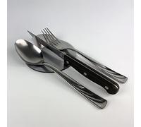 IKONA, Poggia Posate da Tavolo in Plexiglass/Appoggio Posate da Tavola, Set 6 pz, Design Elegante e Funzionale, Idea Regalo Elegante per Mise En Place, Colore Argento, Small - Ø 11 cm, Made in Italy