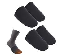 IKOPFLN 1 Paia Scaldapiedi Scaldino per Piedi, Scalda Dita Dei Piedi 3mm di Spessore Protettore Della Punta, Unisex Scaldini Piedi, Nero Toe Cover per Sci, Alpinismo, Campeggio