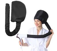 IKOPFLN 1 PCS Casco Asciugacapelli, Cuffia Termica per Capelli, Caschi per Asciugatura,Bonnet Casco per Asciugacapelli con Elastico per Attacco Phon per Asciugatura Capelli Ricci (Nero)