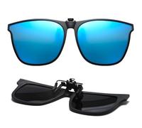 IKOPFLN 1 PCS Clip per Occhiali Polarizzati - Clip Occhiali Da Sole, Lenti Da Sole Sovrapponibili, Clip On Occhiali da sole Unisex Clip su Occhiali da vista Lenti Polarizzate(Blu Ghiaccio)