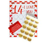 IKOPFLN 1 set 14 piccole cose che mi piace fare Gratta e Vinci in Carta Premium 28x21cm per Coppia Incontri San Valentino Incontri Coppia Test Silenzioso