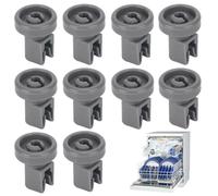 IKOPFLN 10 Pezzi Ruote per Cestello Lavastoviglie, Accessori per Lavastoviglie, Rotelle in Plastica per Cesto Inferiore Piatti Stoviglie - Grigio, Diam 23mm
