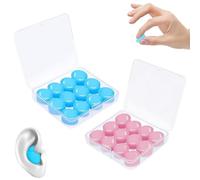 IKOPFLN 12 Paia Tappi per Le Orecchie Silicone Morbido, Tappi Orecchie Dormire, Tappi Orecchie Piscina, Tappi Antirumore per Dormire, per Nuoto, Modellabili Riutilizzabili, per Bambini Adulti