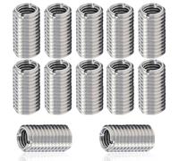 IKOPFLN 12 Pezzi Inserto Filettato, Interno M6 Esterno M8 Lungo 10mm Boccola Filettata, Inserti filettati, Boccole Filettate per Metallo per Automotive Turbina A Vapore Attrezzature Meccaniche