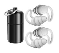 IKOPFLN 2 Paia Tappi orecchie dormire con contenitore in alluminio,tappi antirussamento tappi orecchie moto loop earplugs,riutilizzabili e lavabili, 32 dB per ridurre il rumore