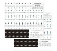 IKOPFLN 2 pezzi Adesivi per Tastiera Musicale Adesivo Colorati per Tastiera del Pianoforte Rimovibili Musicali Note Stickers per 49/54/61/88 Chiave per Piano Key Stickers per Bambini e Principianti