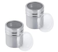 IKOPFLN 2 pezzi Agitatore per Zucchero a Velo con Coperchio, Spargi Zucchero a Velo e Cacao, Setaccio farina, Agitatore per Cappuccino, Spargi Cacao in Polvere, Per Spezie