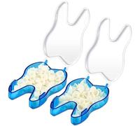 IKOPFLN 2 Pezzi Denti finti, Denti finti da applicare da soli,dente finto provvisorio,Tappi per Denti per Dente,Uso temporaneo Tappo del Dente Include Anteriore Anteriore e molare
