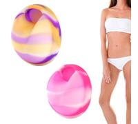 IKOPFLN 2 pezzi di disco mestruale, disco mestruale riutilizzabile, coppetta mestruale, tazze mestruali a prova di perdita realizzate in silicone, per donne sport attivi（S+L, Rosa + Viola