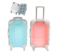 IKOPFLN 2 Pezzi Mini valigia Valigia in miniatura Regalo da viaggio Valigia da viaggio in miniatura per valigia da viaggio come regalo Dolce e squisito Adatto per regali ai bambini, 12.5 * 7 * 3.5 cm