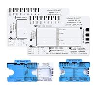 IKOPFLN 2 Pezzi Righello ECG, ECG portatile, ECG 7 step ruler, con scatola blu